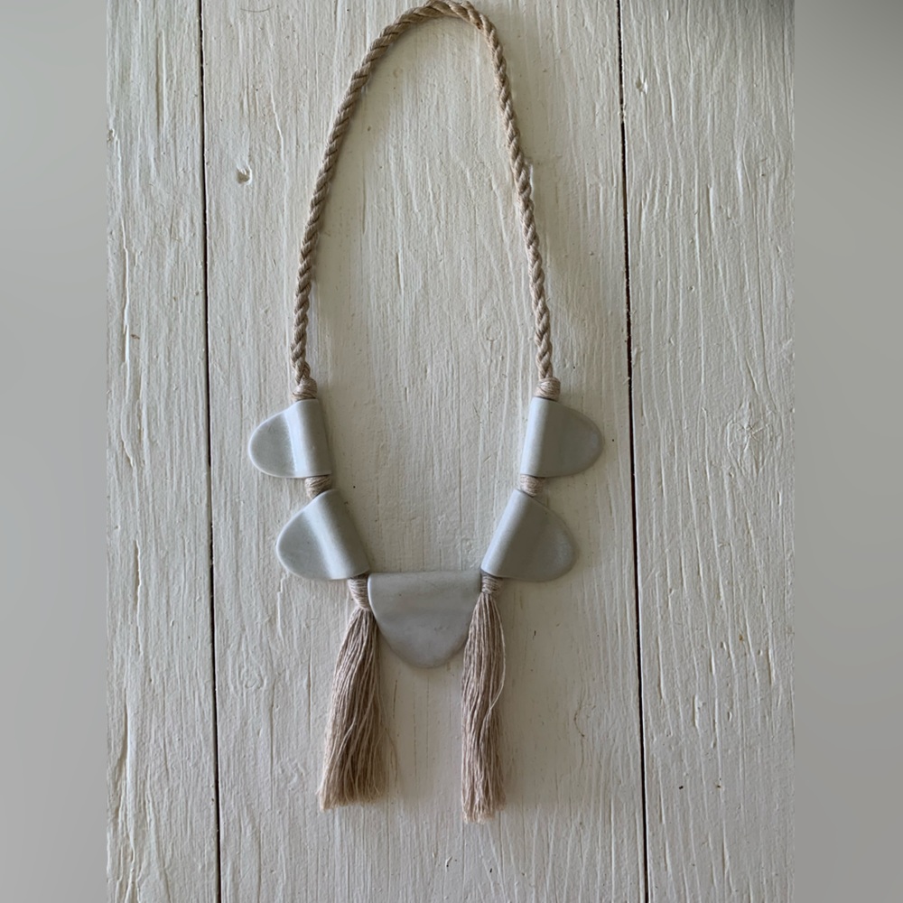 Fanny Penny ceramic and rope necklace